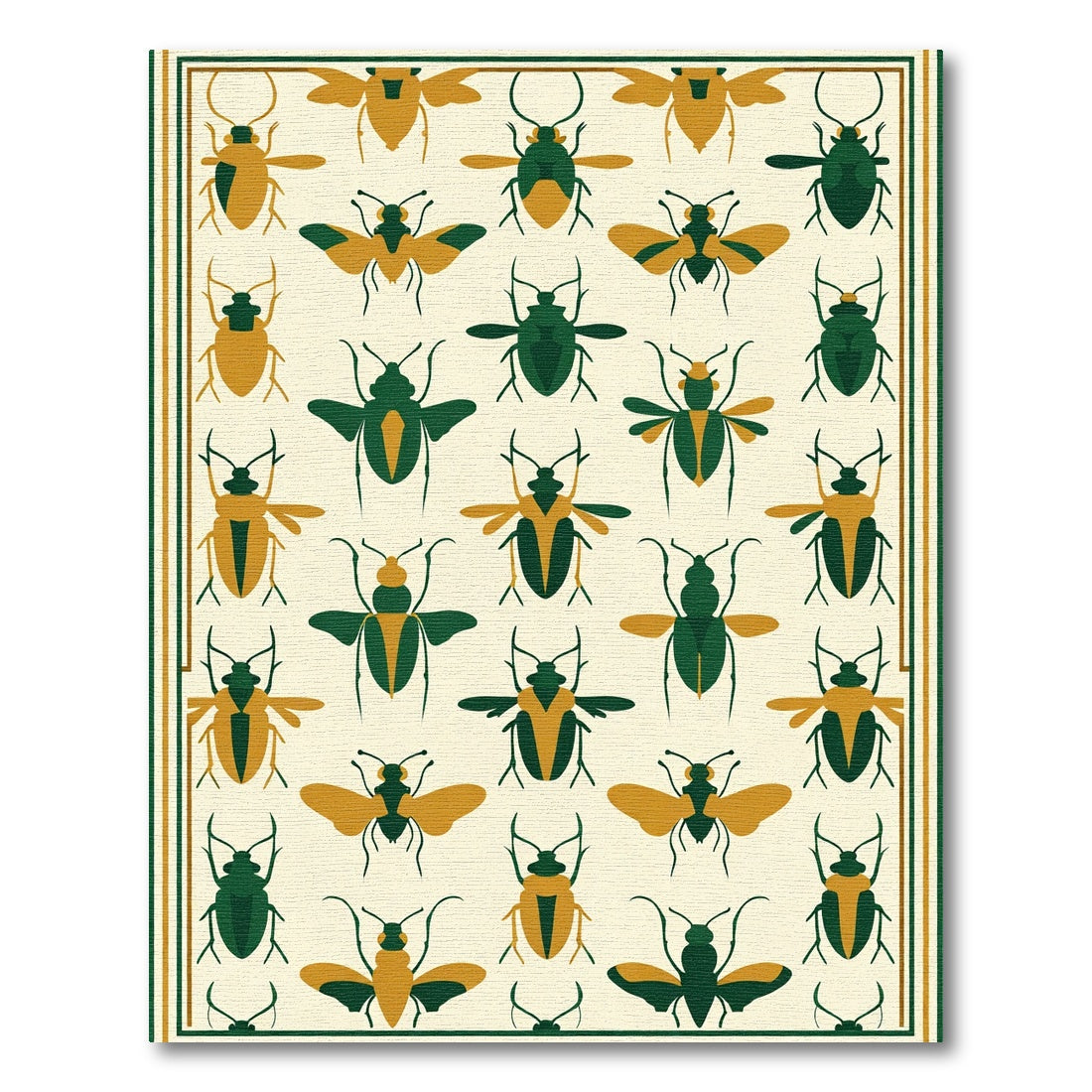 Golden Emerald Beetle Collection Rug