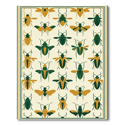 Golden Emerald Beetle Collection Rug