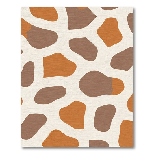 Terracotta Brown Organic Blob Rug