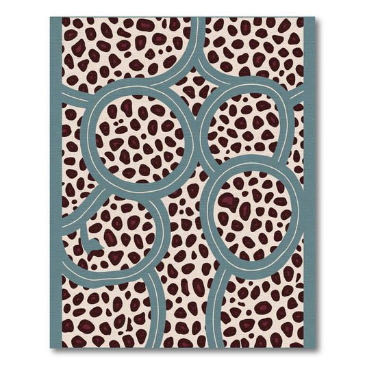 Leopard Spots Interlocking Circles Rug
