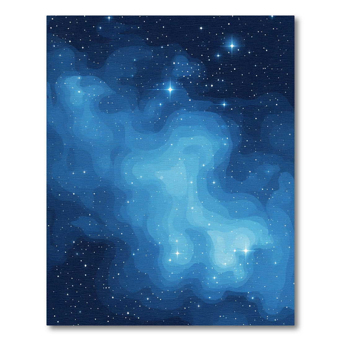 Deep Blue Nebula Starry Night Sky Rug