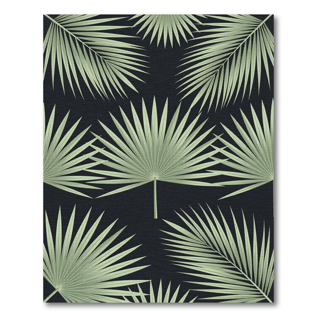 Lush Sage Tropical Palm Leaf Rug