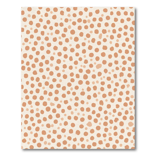 Earthy Terracotta Scattered Dot Layout Rug