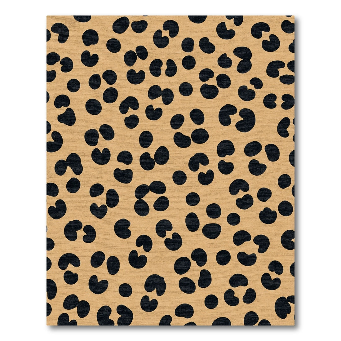 Tan Black Spotted Animal Print Rug