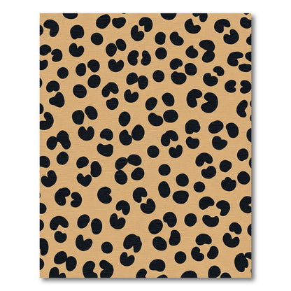 Tan Black Spotted Animal Print Rug