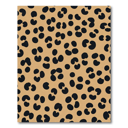 Tan Black Spotted Animal Print Rug
