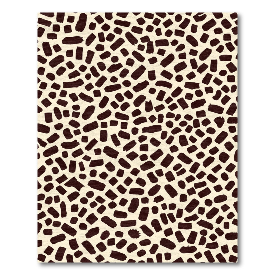 Creamy Brown Scattered Brush Strokes Rug