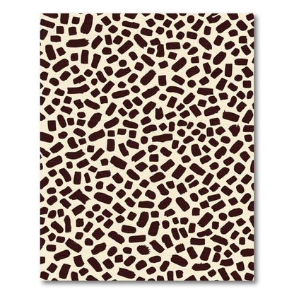 Creamy Brown Scattered Brush Strokes Rug