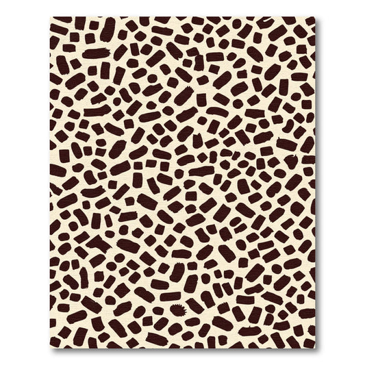 Creamy Brown Scattered Brush Strokes Rug