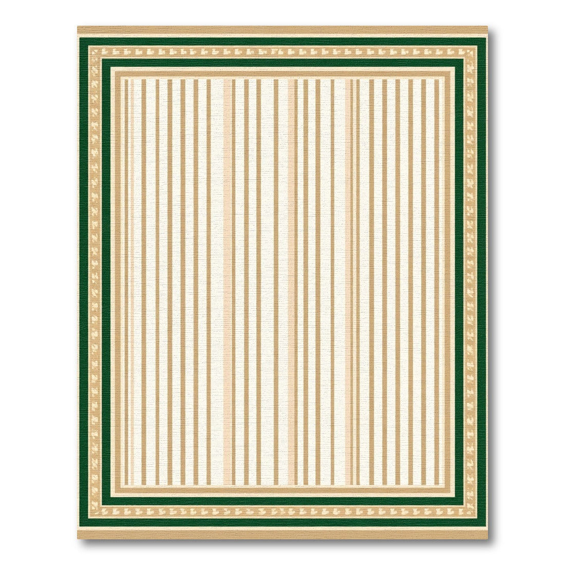Neutral Striped Border Rug