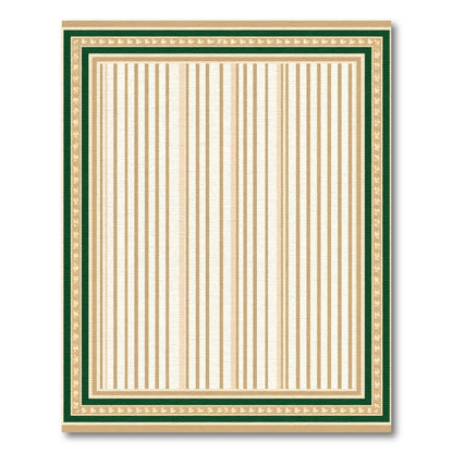 Neutral Striped Border Rug