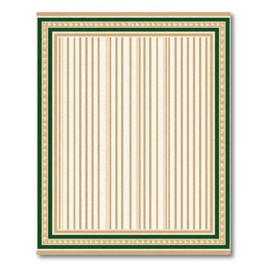 Neutral Striped Border Rug