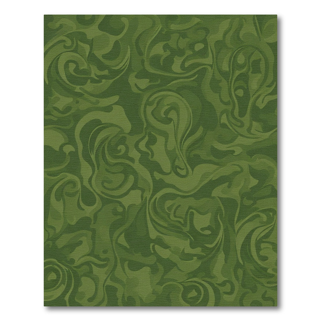 Forest Green Swirl Texture Rug