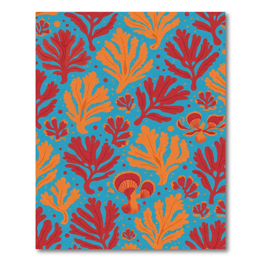 Coral Reef Branch And Mushroom Pattern Rug