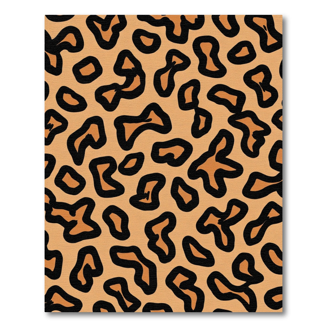 Bold Orange Black Wild Cat Print Rug