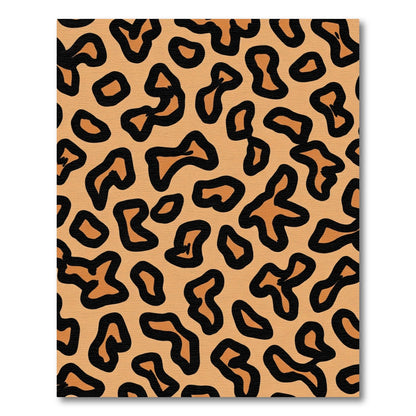 Bold Orange Black Wild Cat Print Rug
