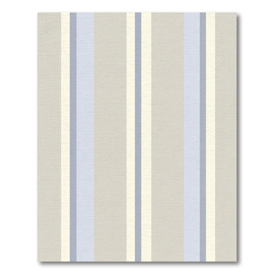 Soft Blue Cream Beige Stripe Rug