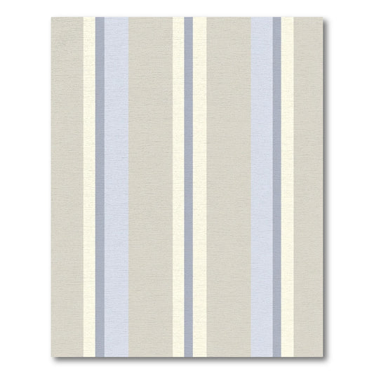 Soft Blue Cream Beige Stripe Rug