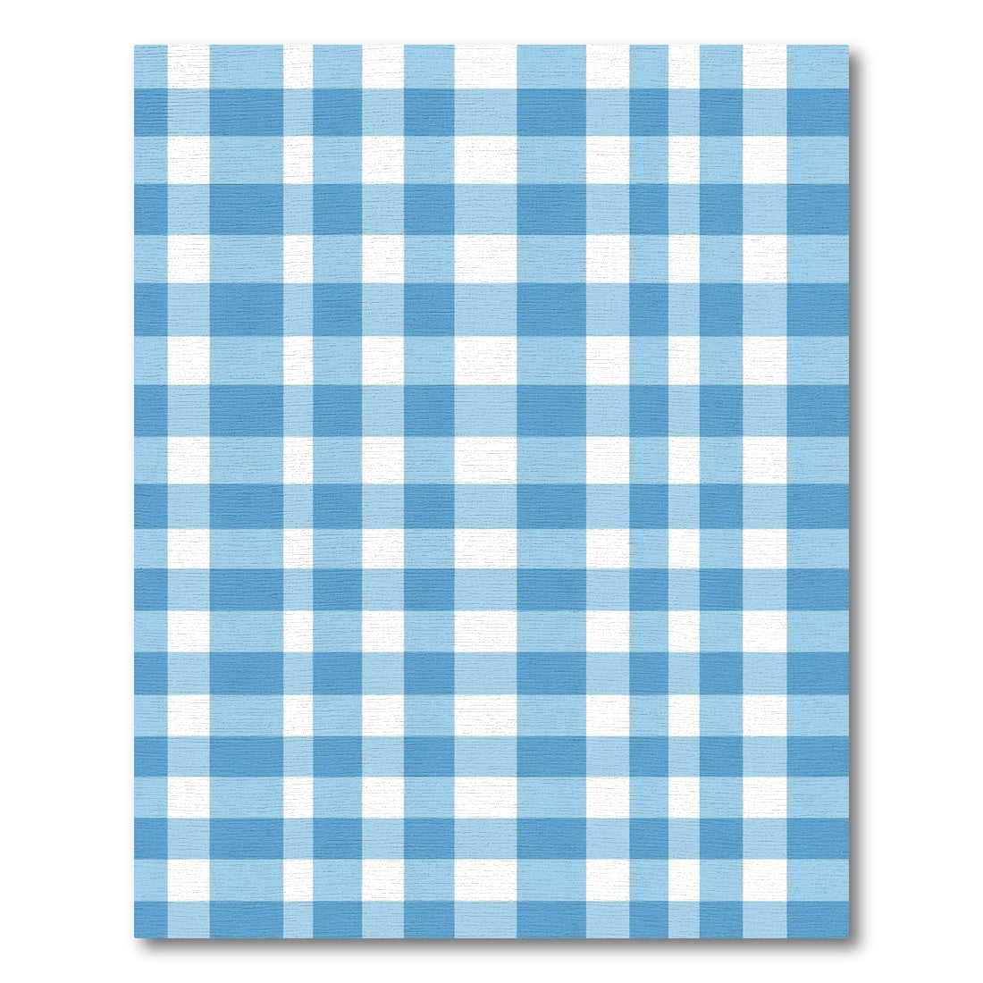 Sky Blue Checkerboard Accent Rug