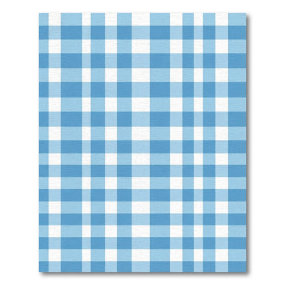 Sky Blue Checkerboard Accent Rug