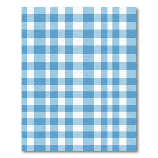 Sky Blue Checkerboard Accent Rug