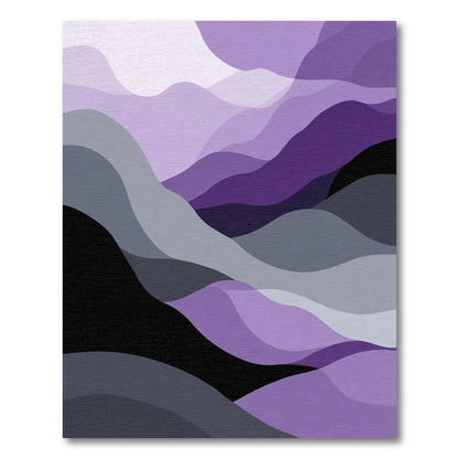 Amethyst Wavy Landscape Layers Rug
