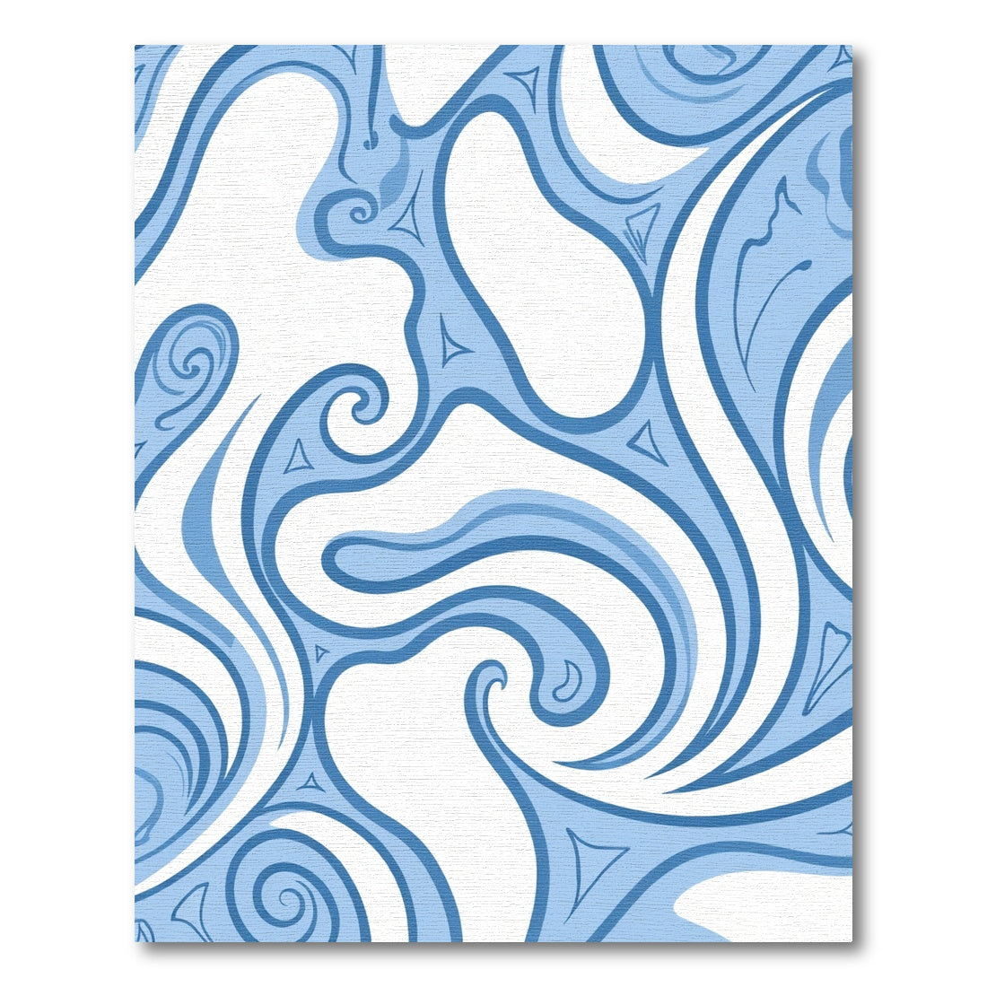 Aqua Swirl Fluid Abstract Rug