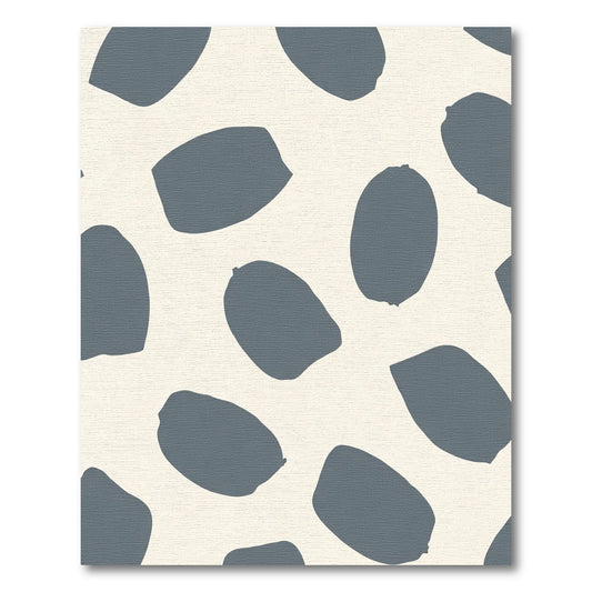 Slate Gray Abstract Blob Rug