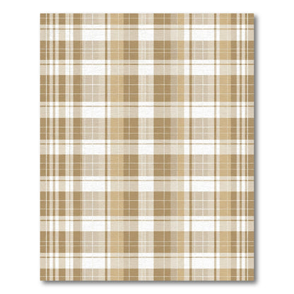 Classic Beige Plaid Weave Rug