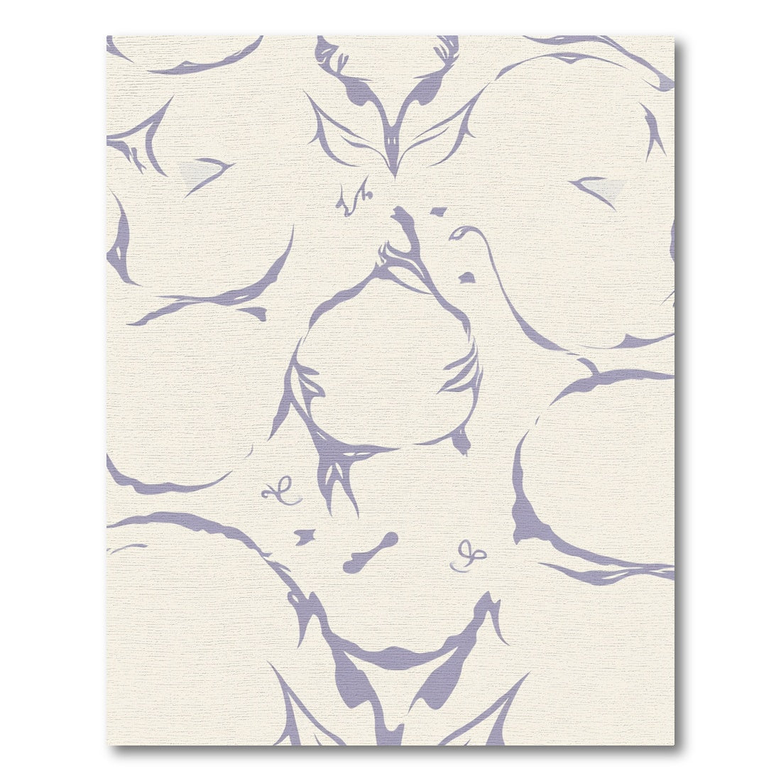 Pale Lilac Abstract Organic Swirl Rug