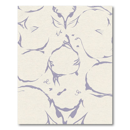 Pale Lilac Abstract Organic Swirl Rug