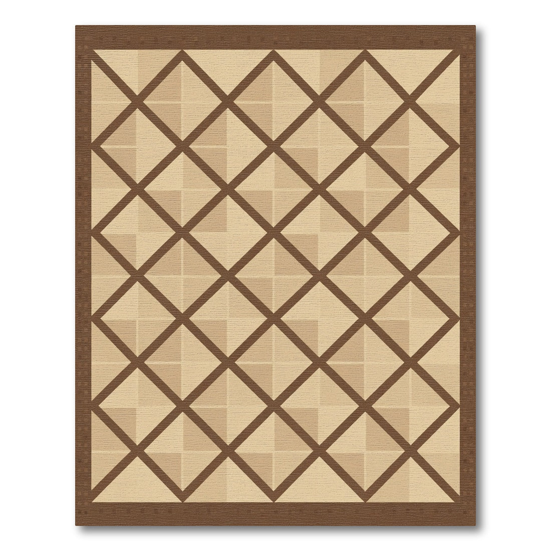 Subtle Diamond Geometric Lattice Rug