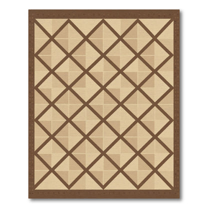 Subtle Diamond Geometric Lattice Rug