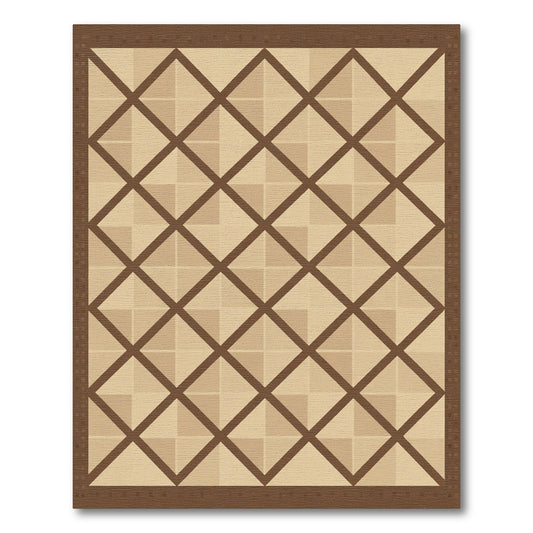 Subtle Diamond Geometric Lattice Rug