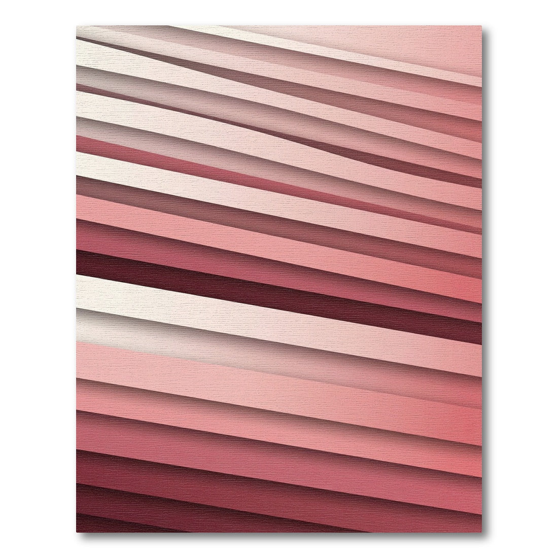Striped Slate Pink Ombre Layers Rug