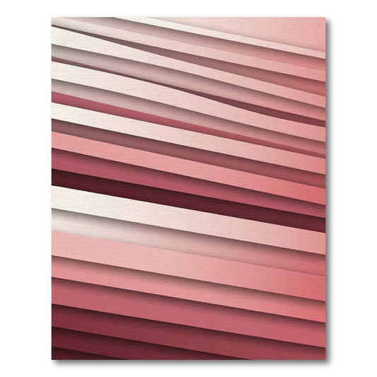 Striped Slate Pink Ombre Layers Rug
