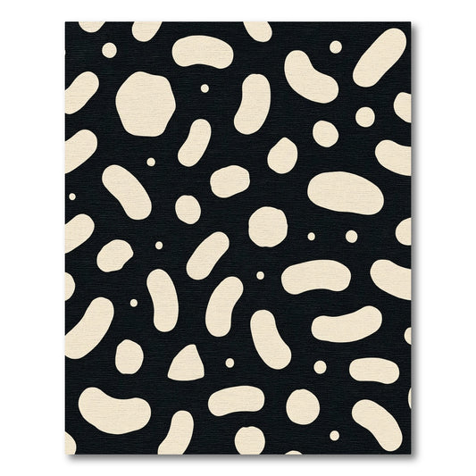 Black Cream Organic Blob Arrangement Rug