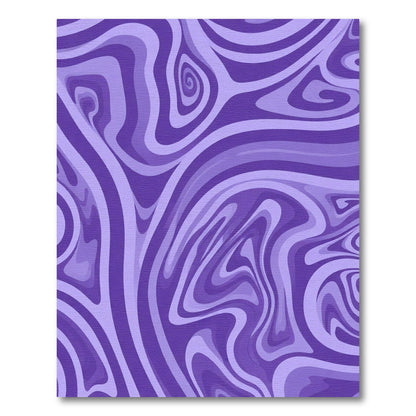 Violet Swirl Marble Pattern Rug