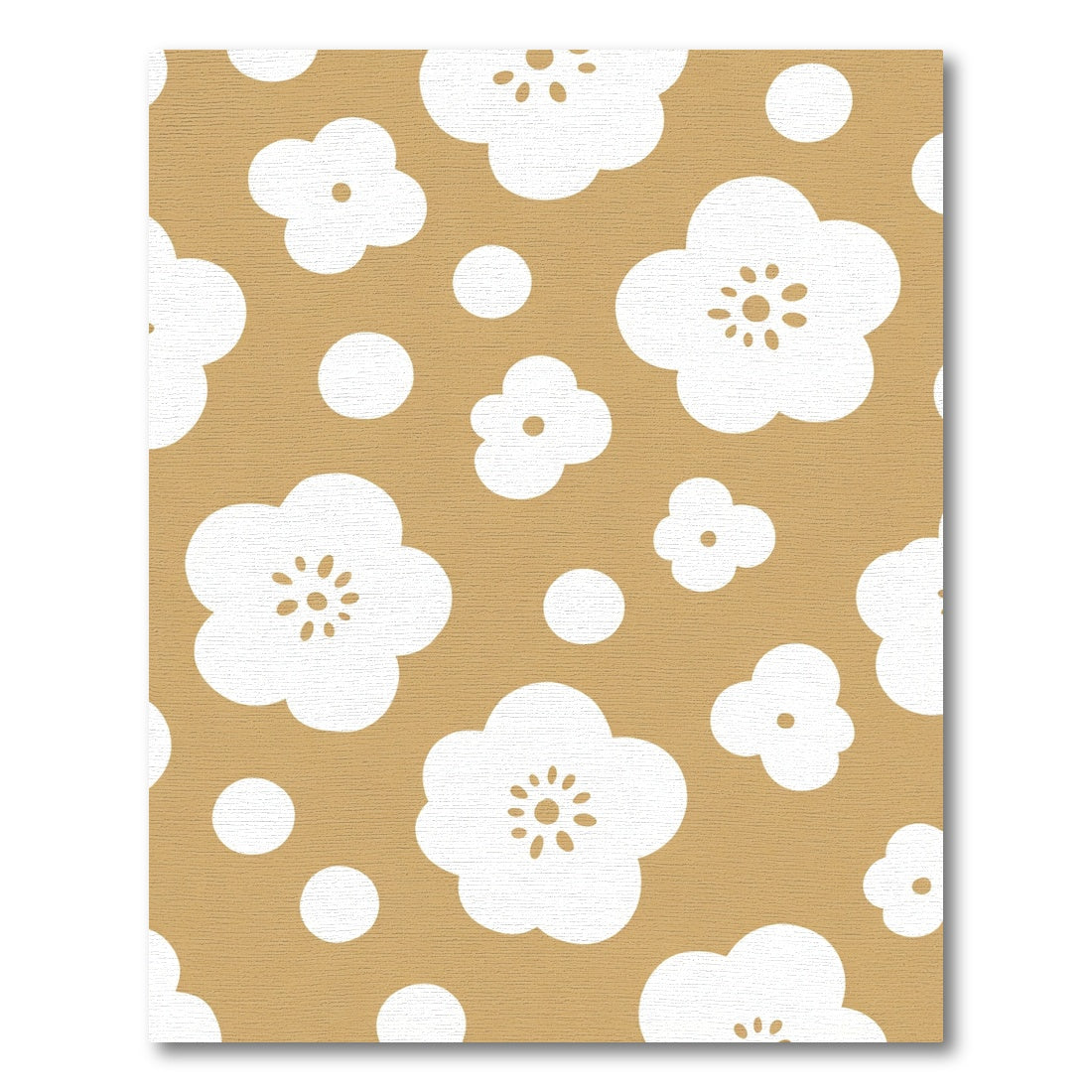 Golden Flower Petal Dot Rug