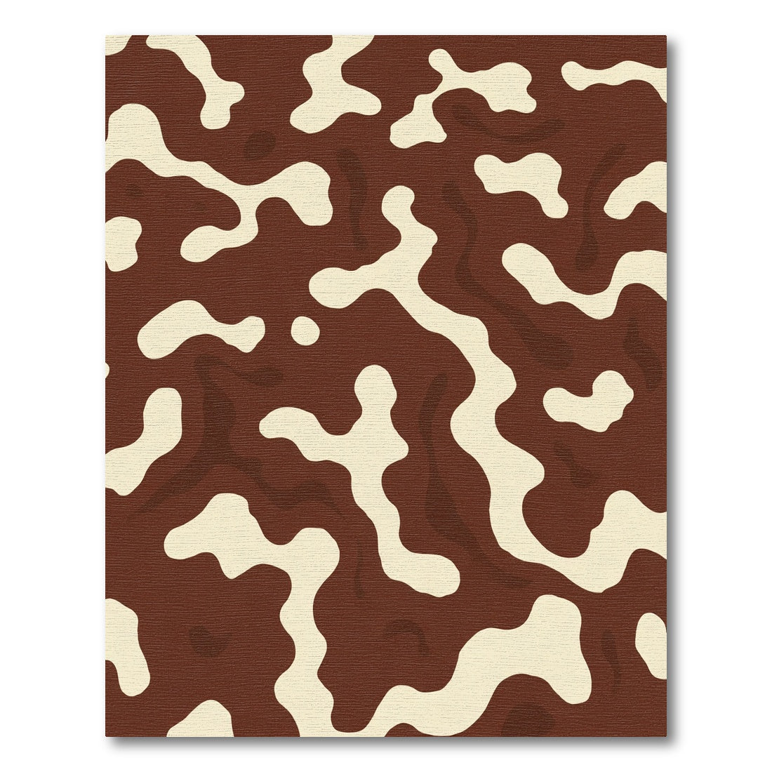 Brown Cream Organic Blotches Rug
