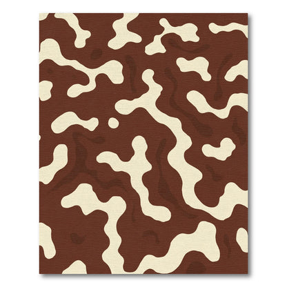 Brown Cream Organic Blotches Rug