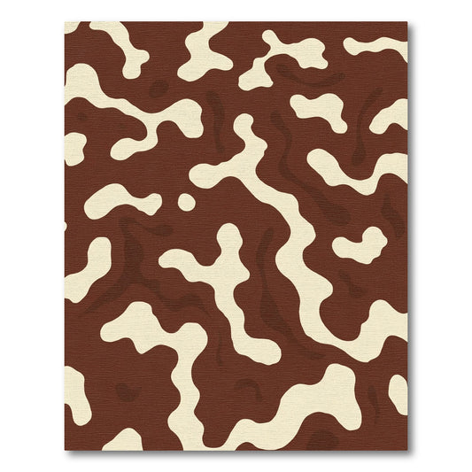 Brown Cream Organic Blotches Rug