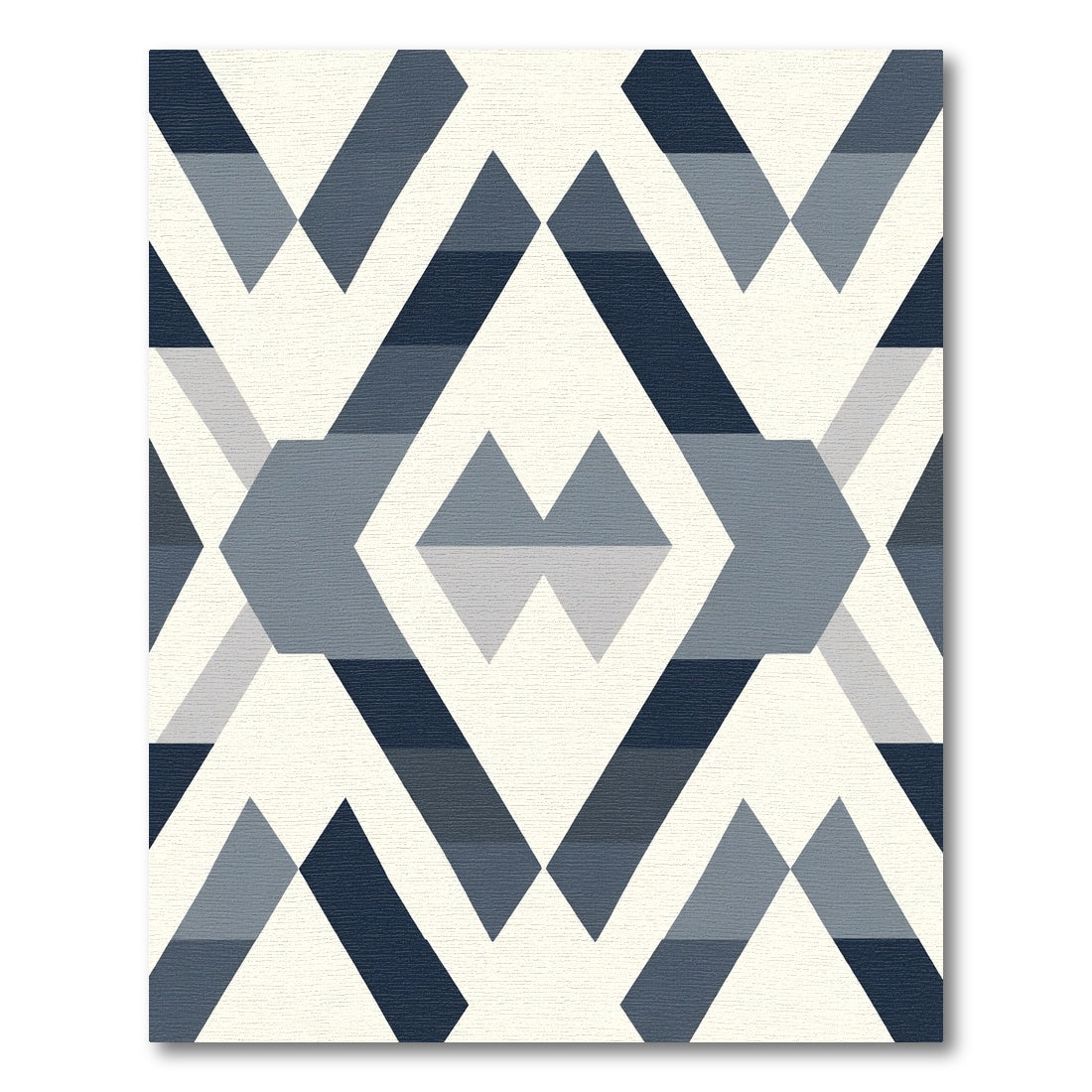 Geometric Diamond Array Blue Rug