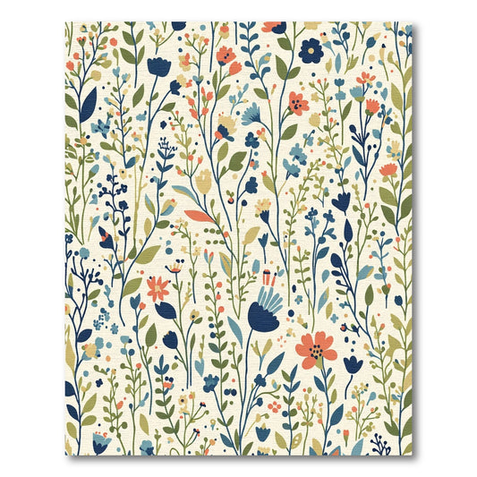 Whimsical Floral Meadow Garden Rug
