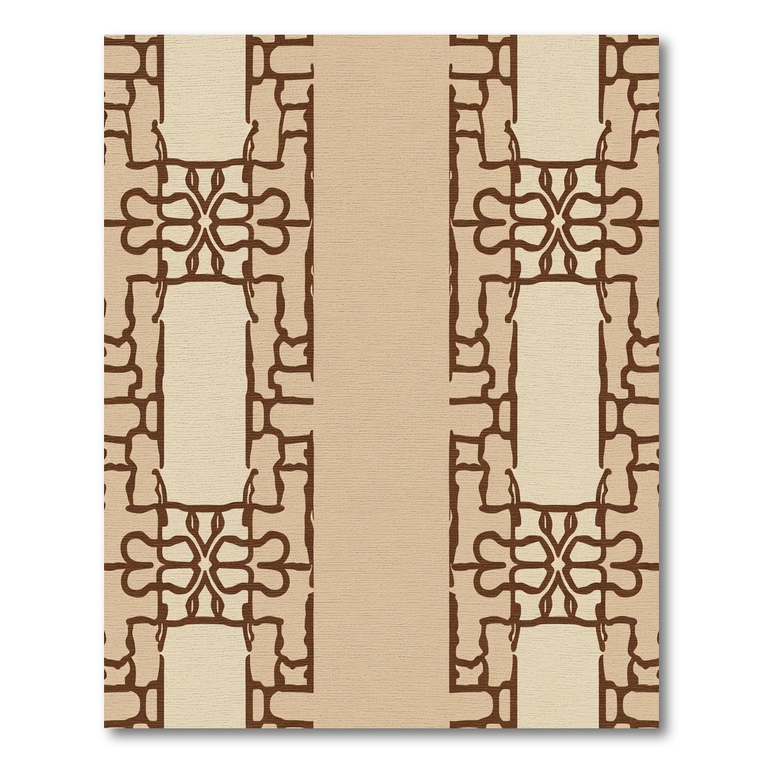 Vintage Beige Organic Lattice Rug