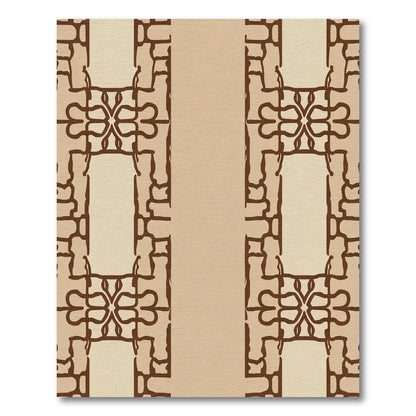 Vintage Beige Organic Lattice Rug