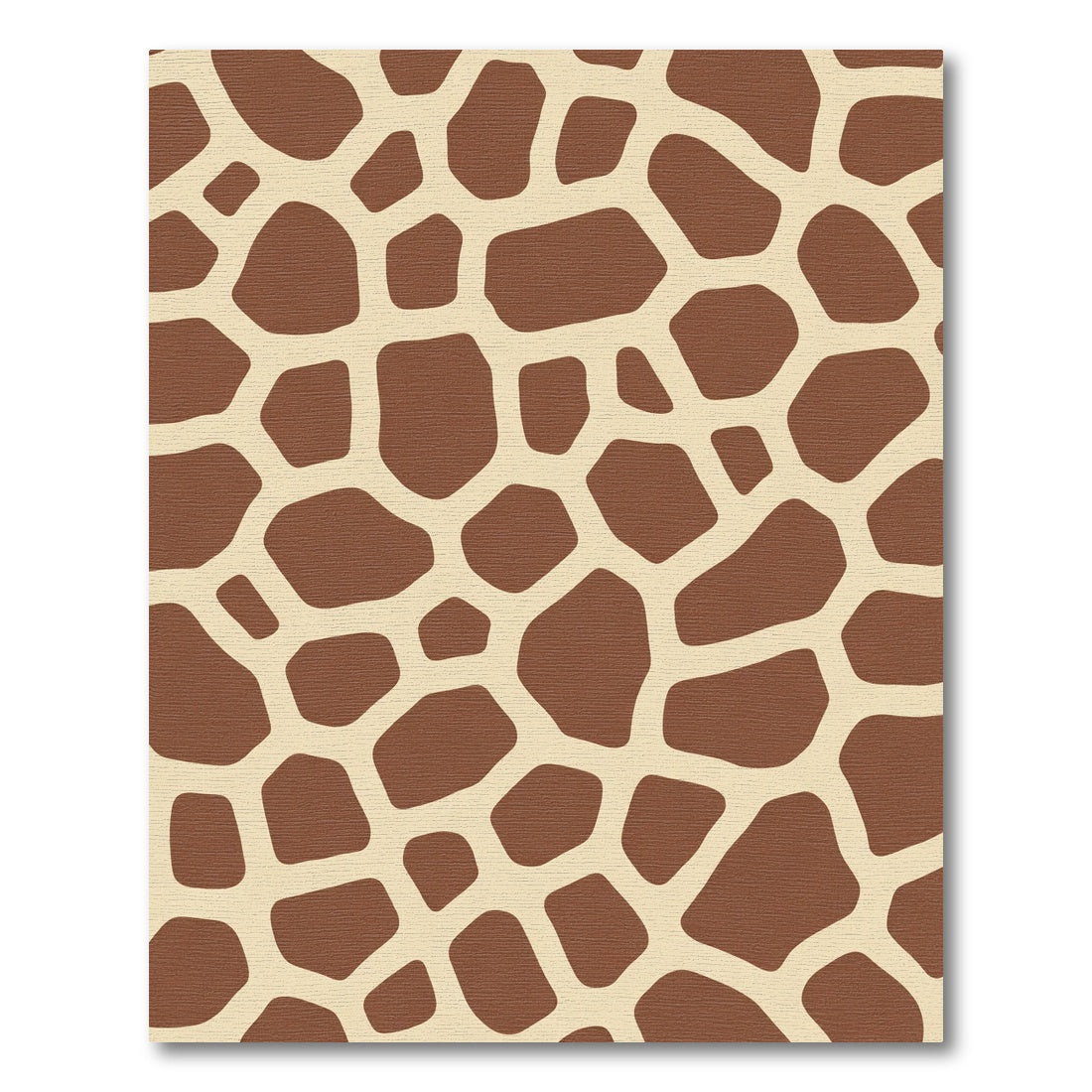 Brown Giraffe Print Irregular Shapes Rug