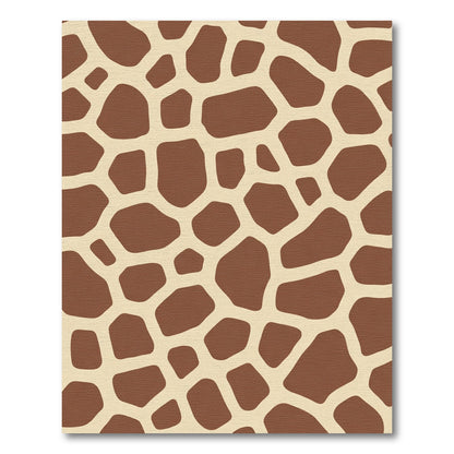 Brown Giraffe Print Irregular Shapes Rug