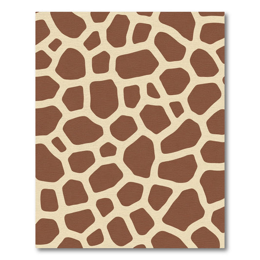 Brown Giraffe Print Irregular Shapes Rug