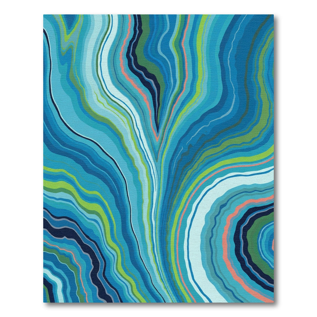 Oceanic Agate Swirl Blue Green Rug